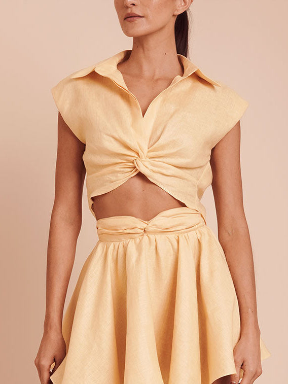AMANDA TOP BUTTER YELLOW