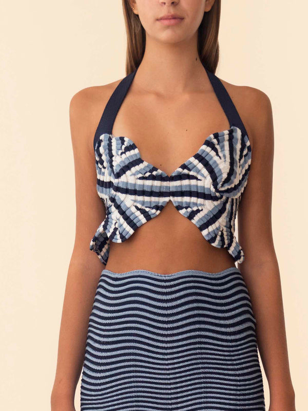 ASTRID TOP BLUE STRIPES