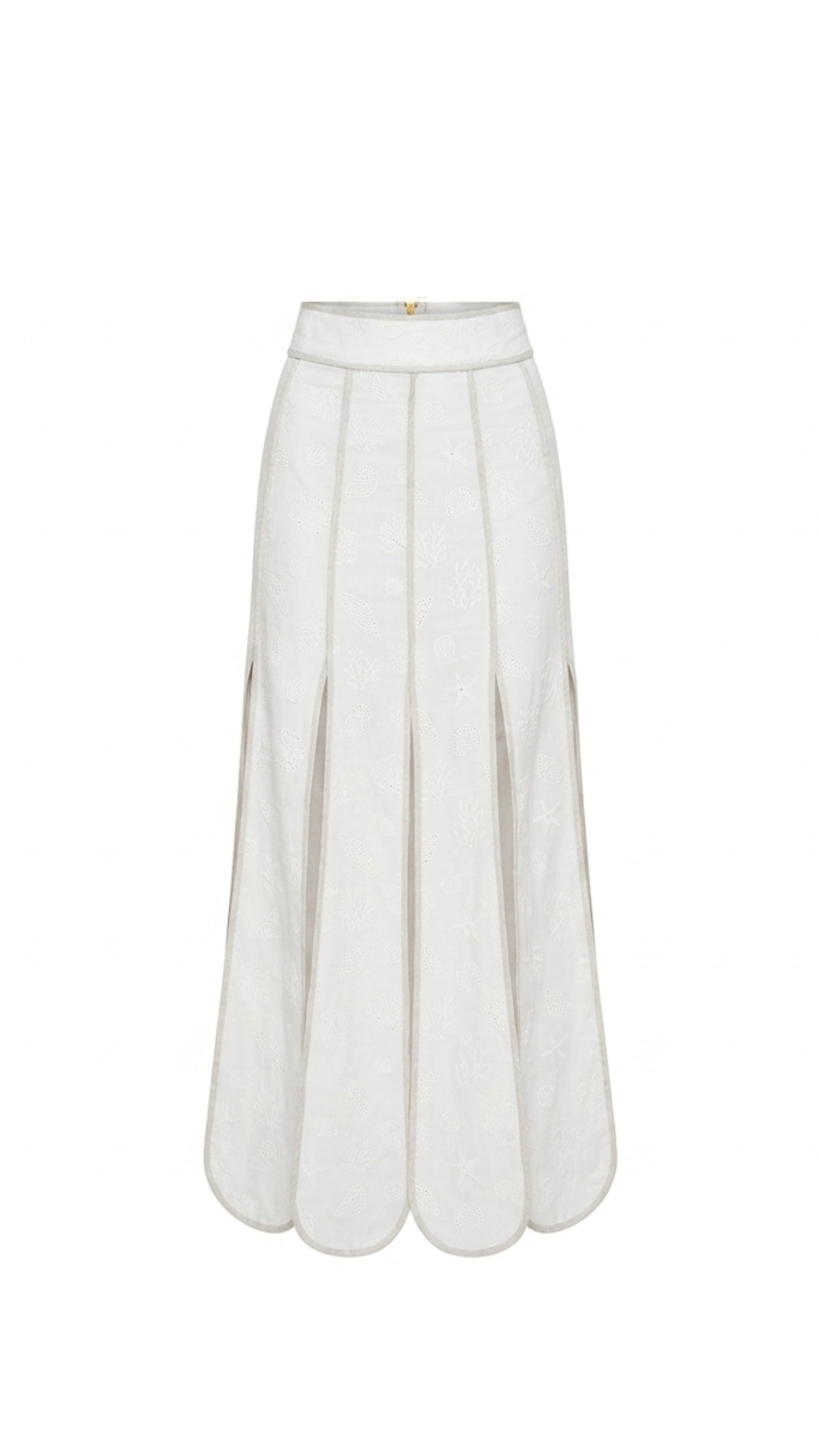 CETINA SKIRT IVORY SEASHELLS