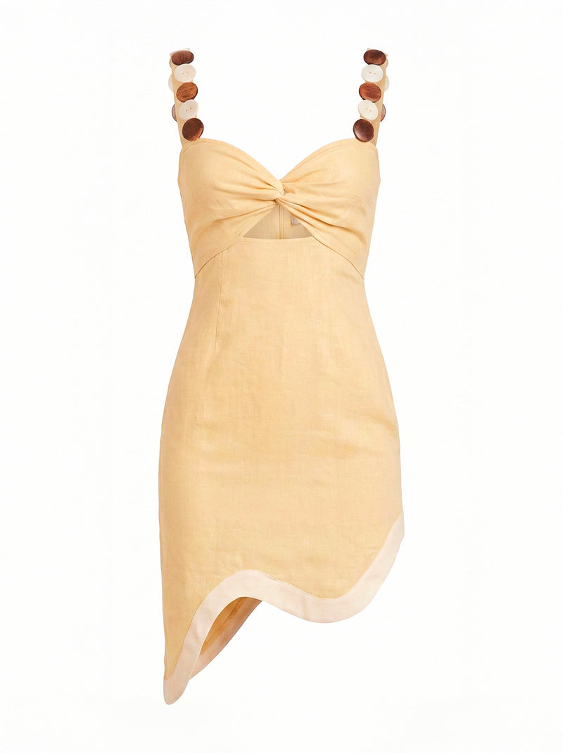 MAR DRESS BUTTER YELLOW
