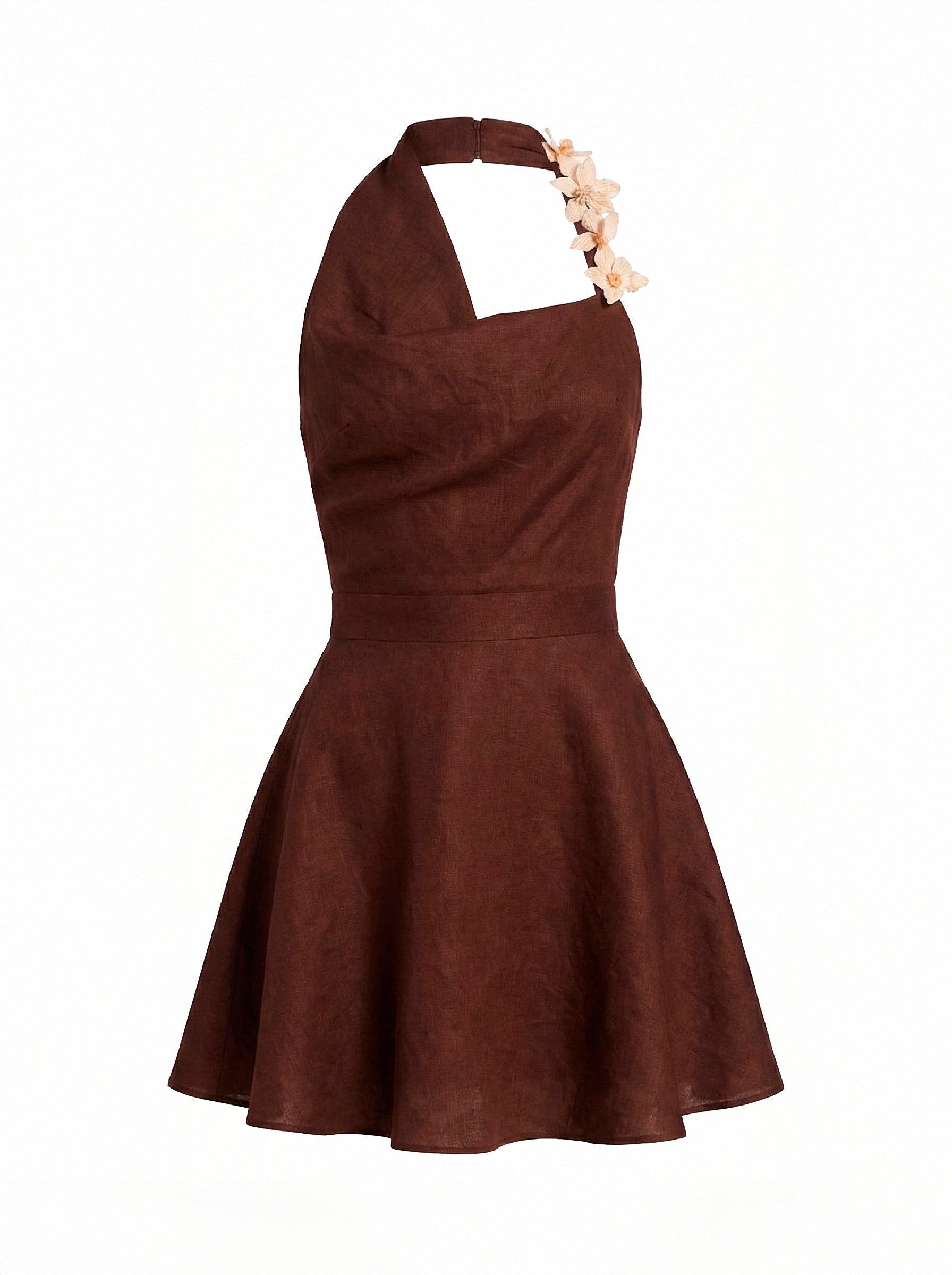 ZELDA DRESS UMBER BROWN
