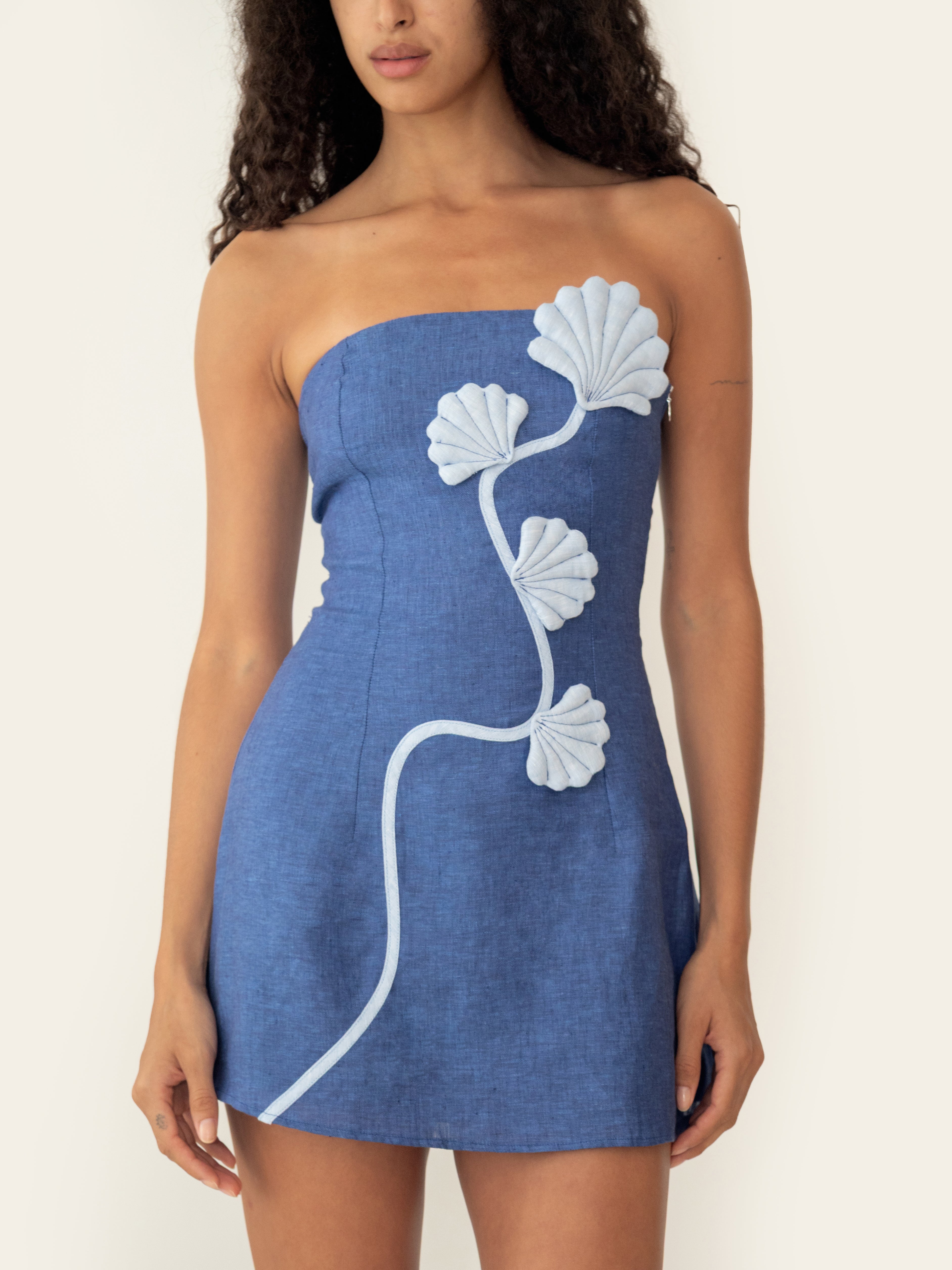 DANTE DRESS WAVE BLUE