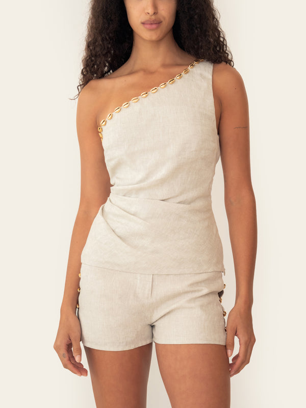 EDA TOP BEIGE MELANGE