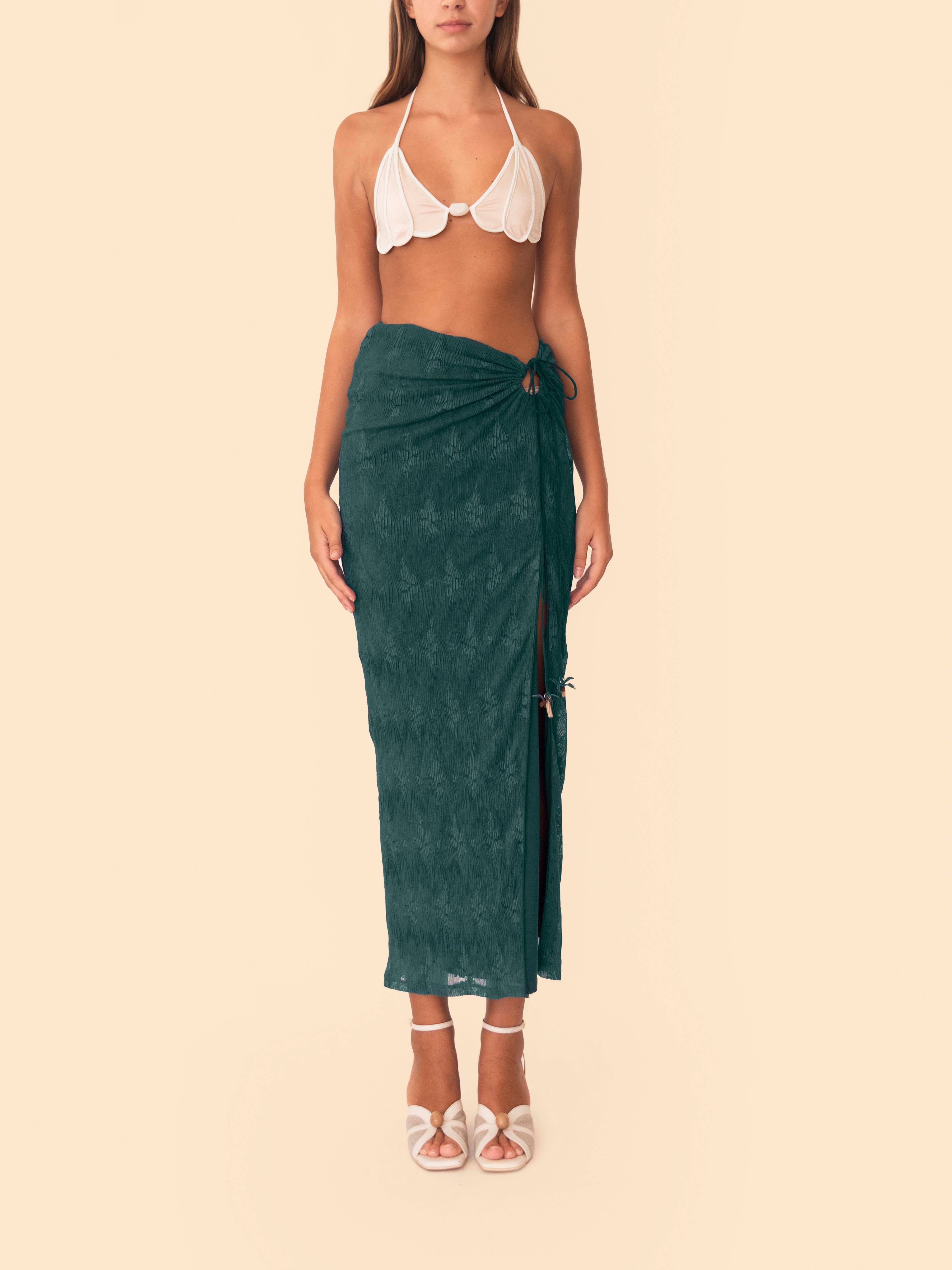 FRANKIE SKIRT TEAL/PETROLEO