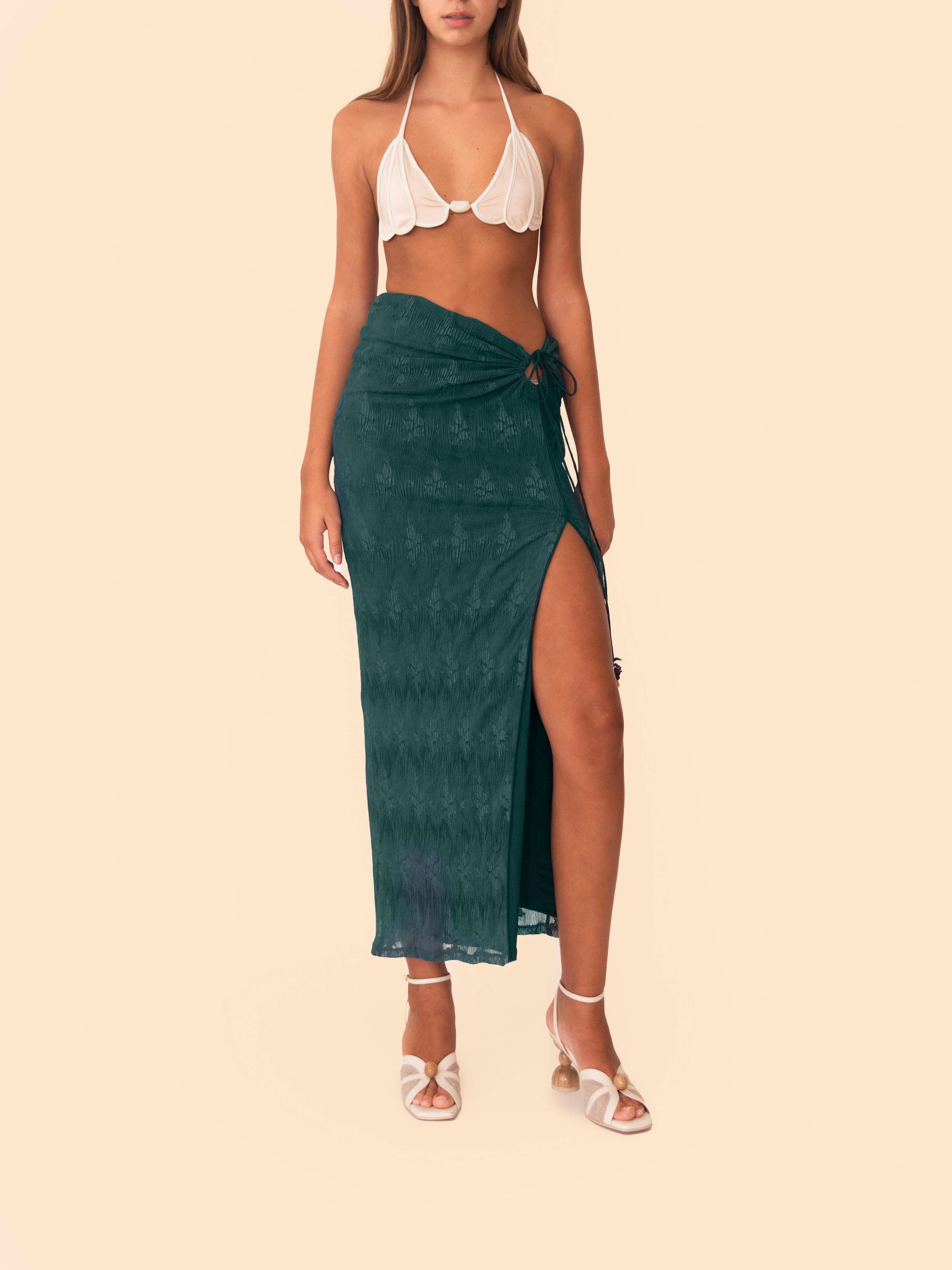 FRANKIE SKIRT TEAL/PETROLEO