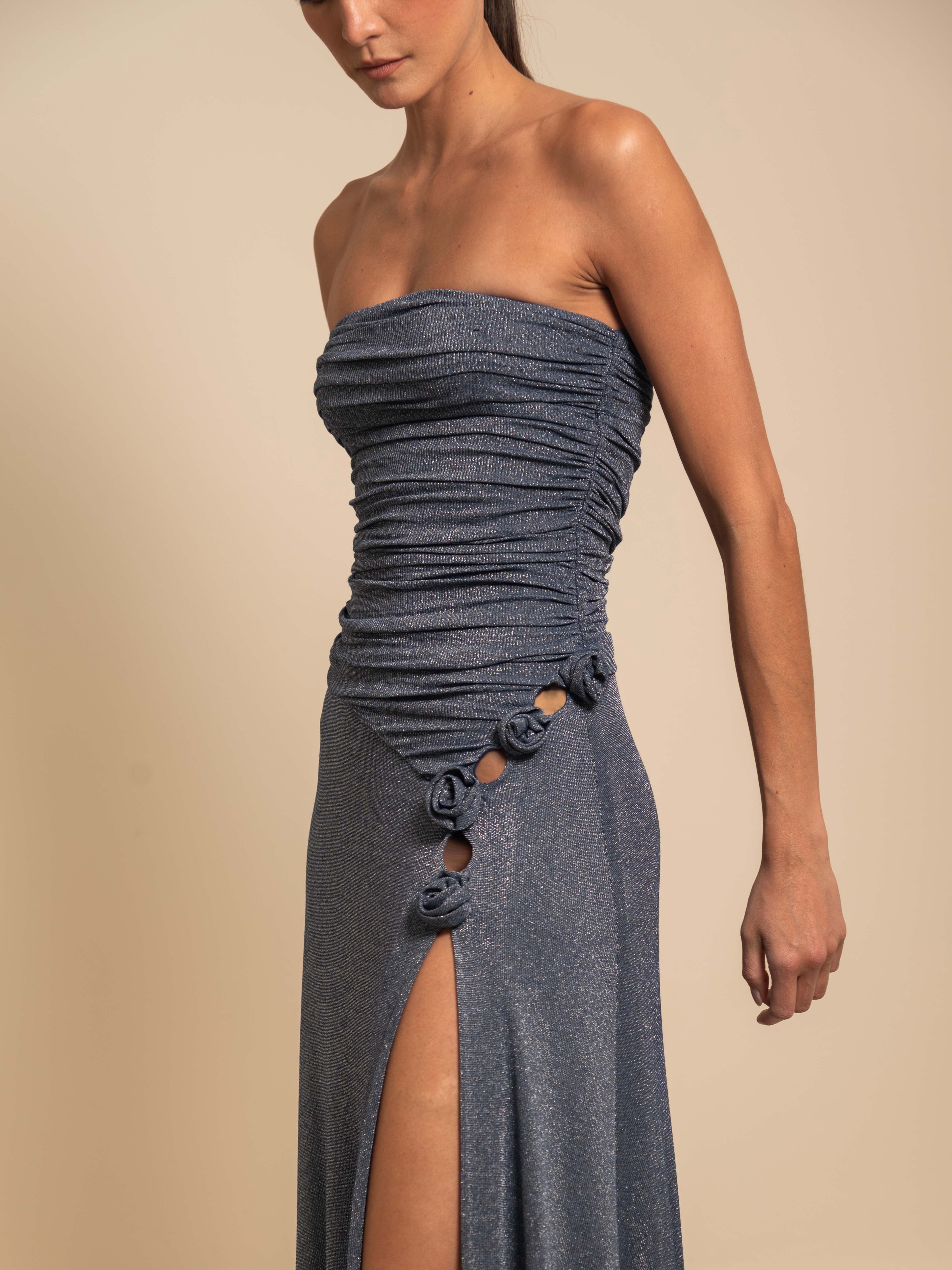 KALEI GOWN SILVER BLUE