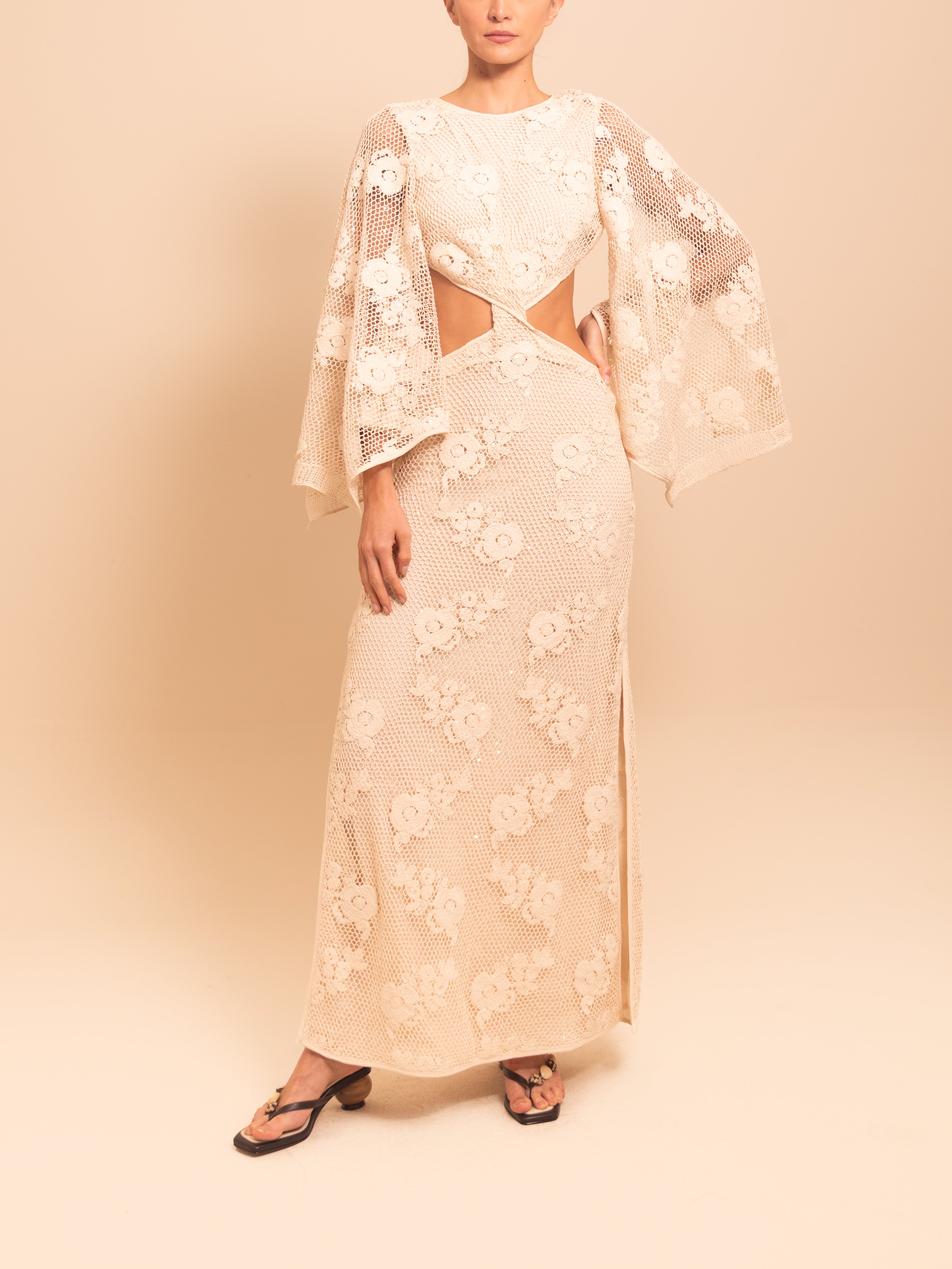 KORZO DRESS ECRU