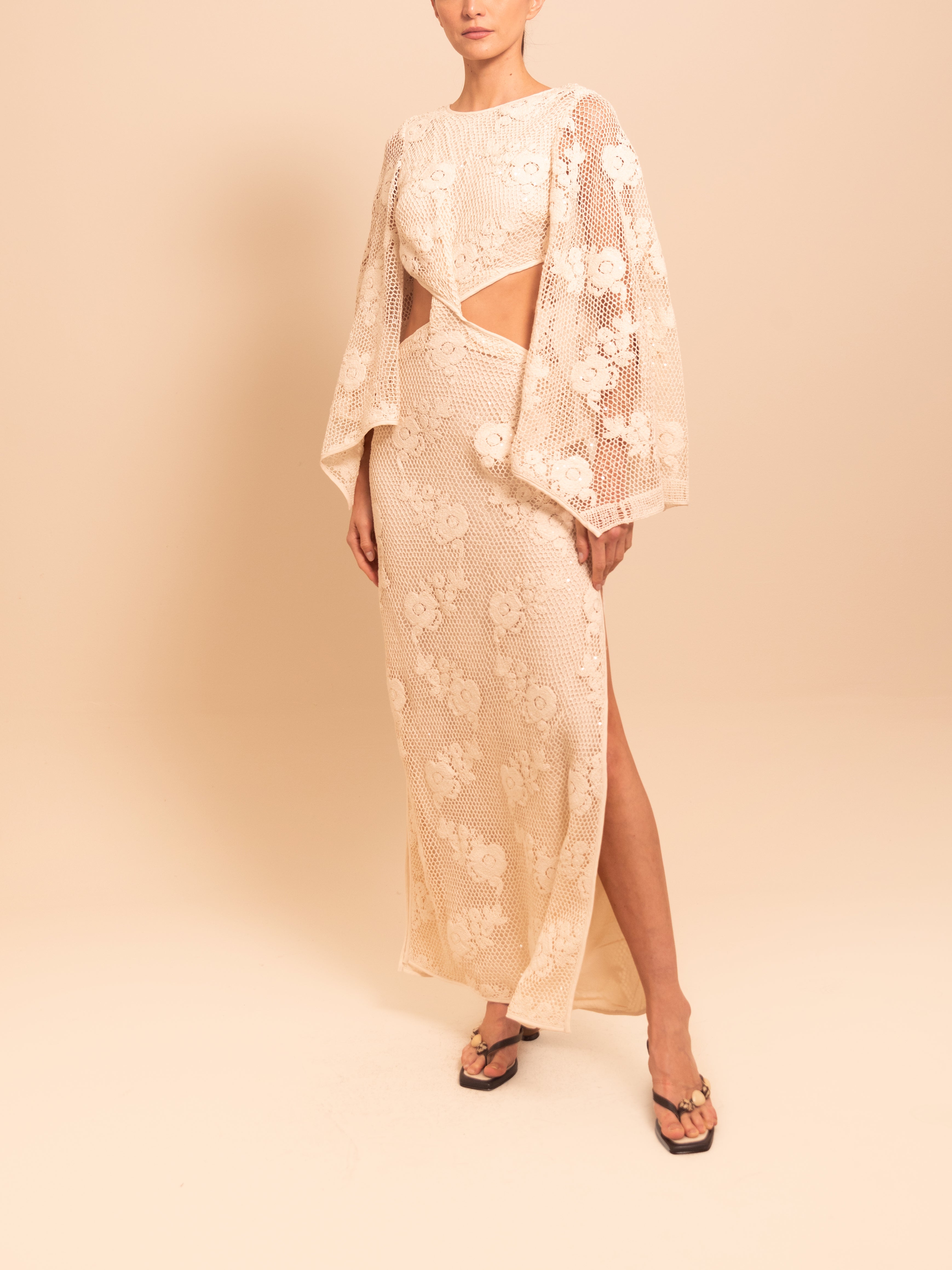 KORZO DRESS ECRU