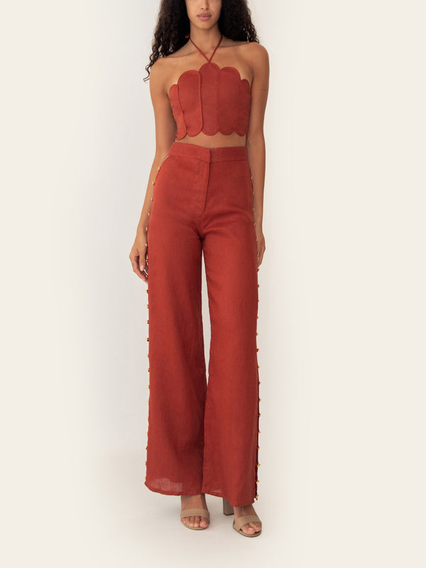 LYDIA PANT SUNSET ORANGE