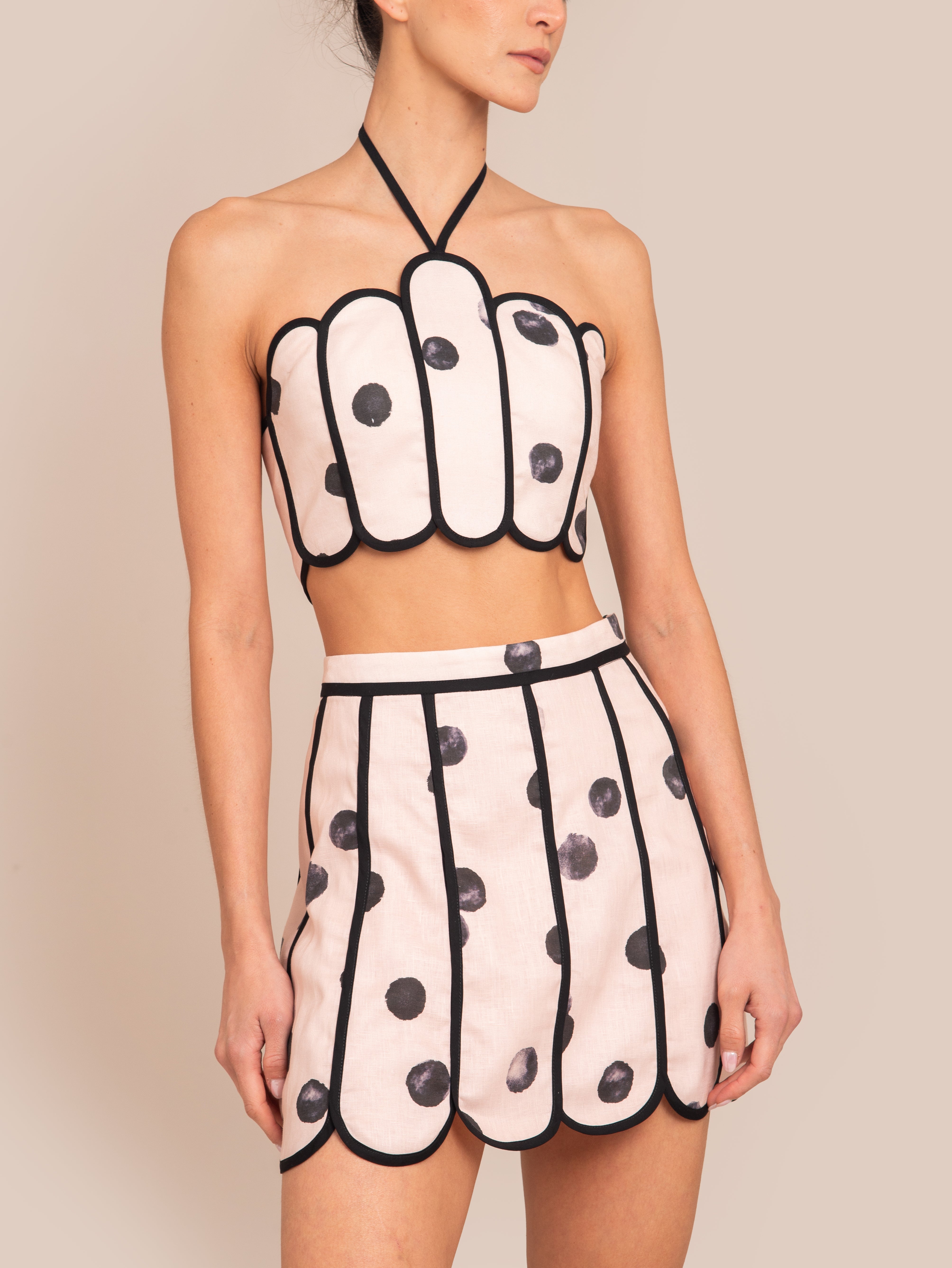 LENNY TOP PINK DOTS