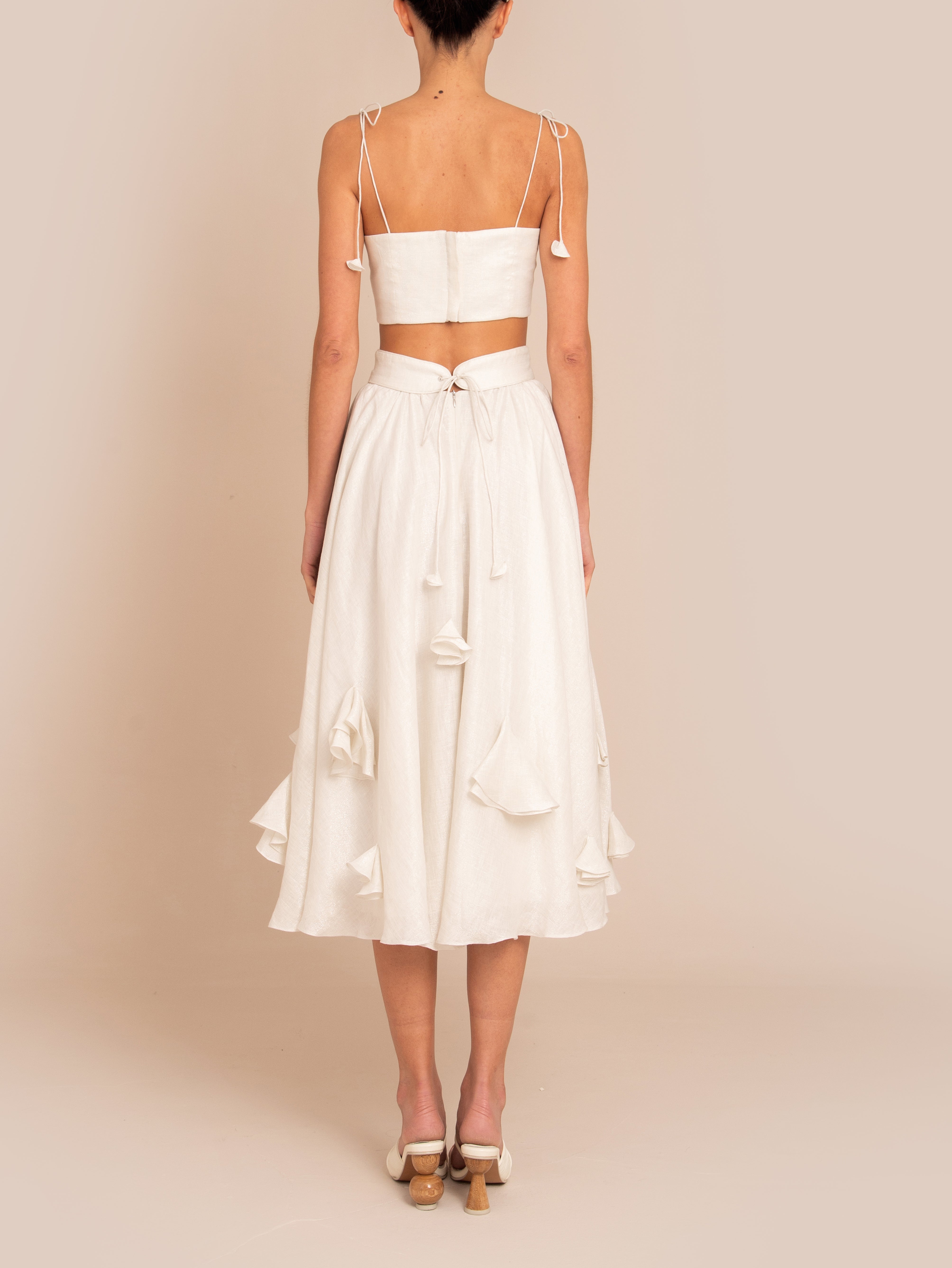 LOULOUDI SKIRT IVORY/ SILVER