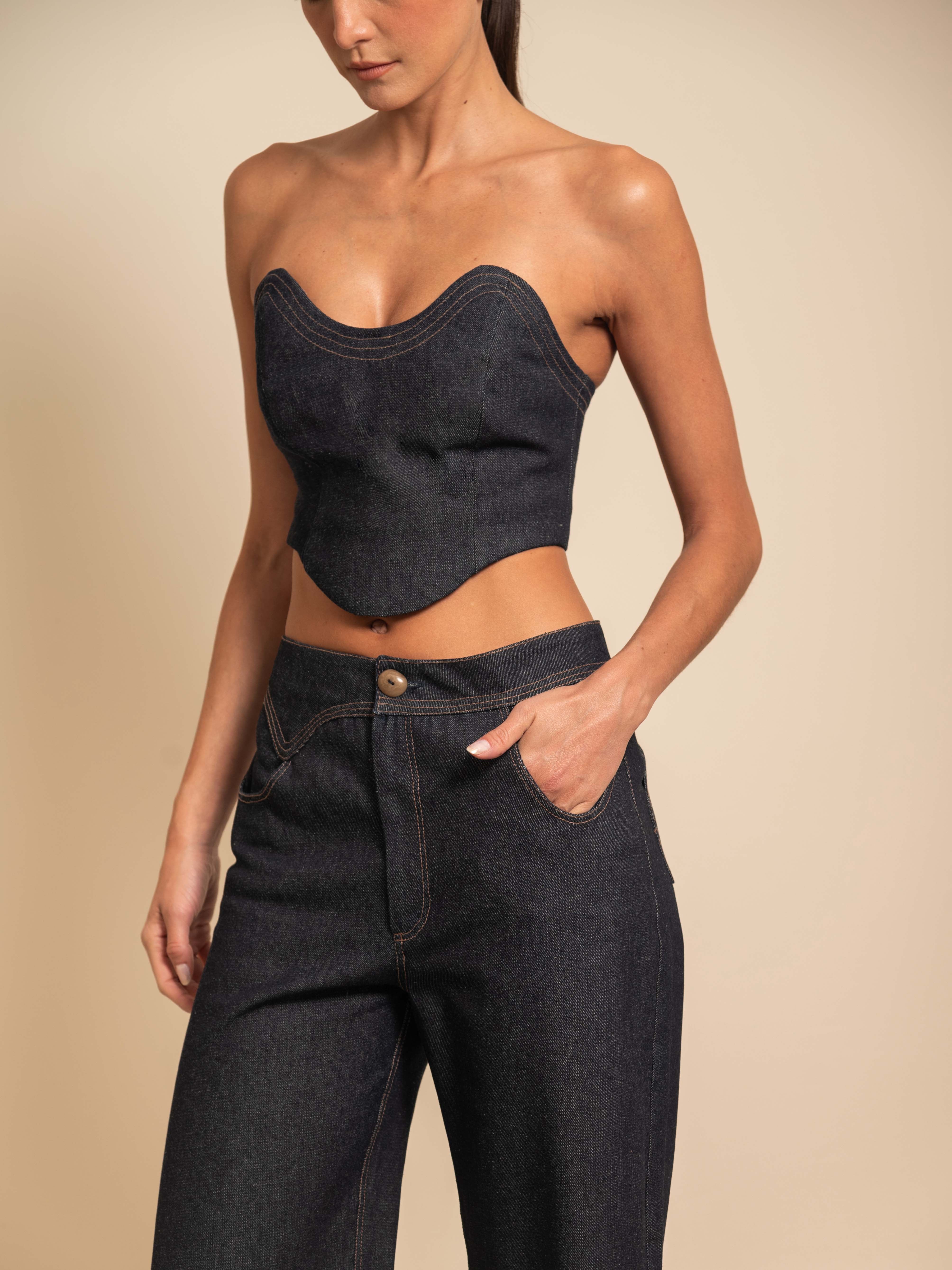 MICAH TOP DARK BLUE