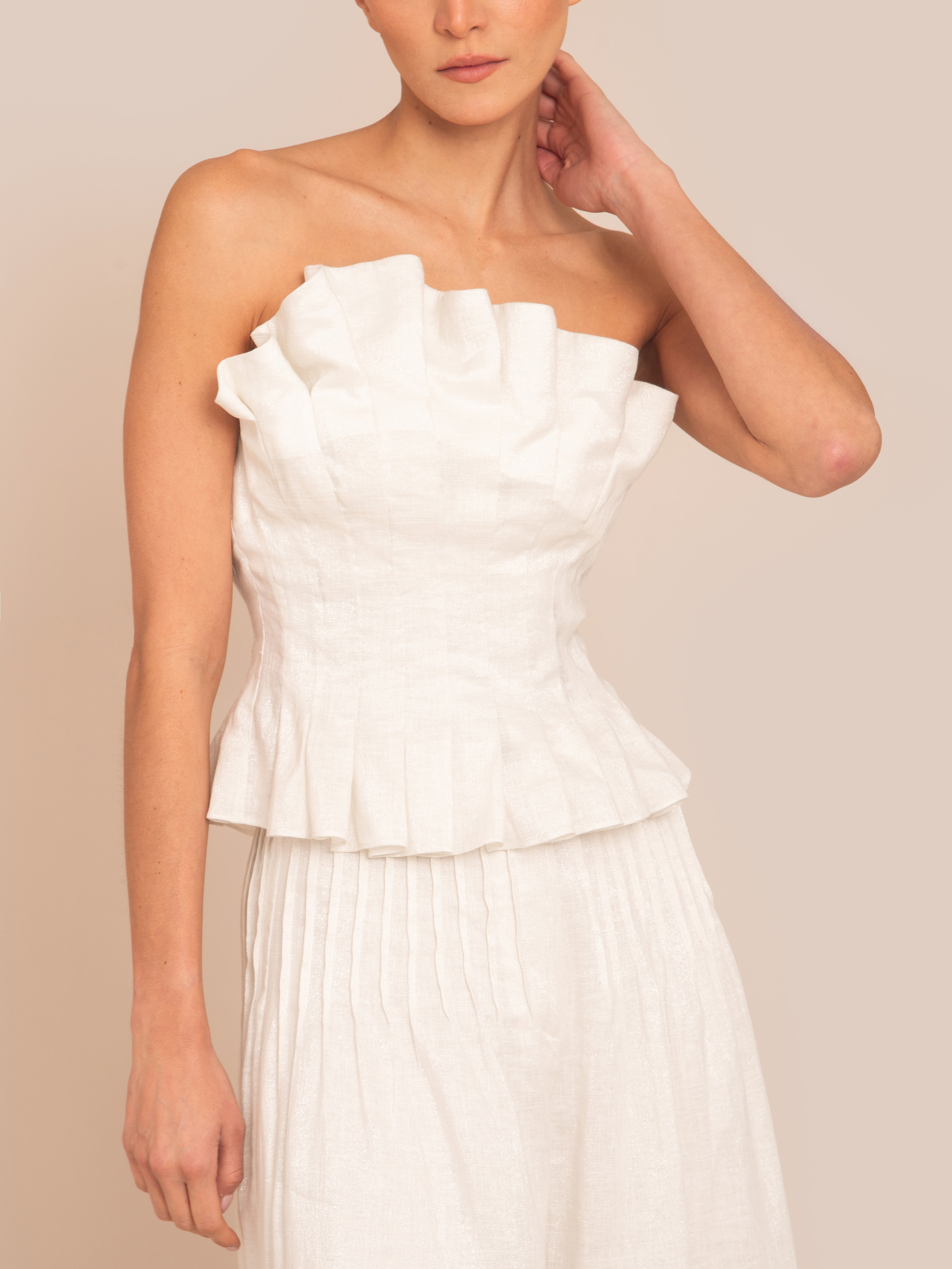 NOLA TOP IVORY/ SILVER