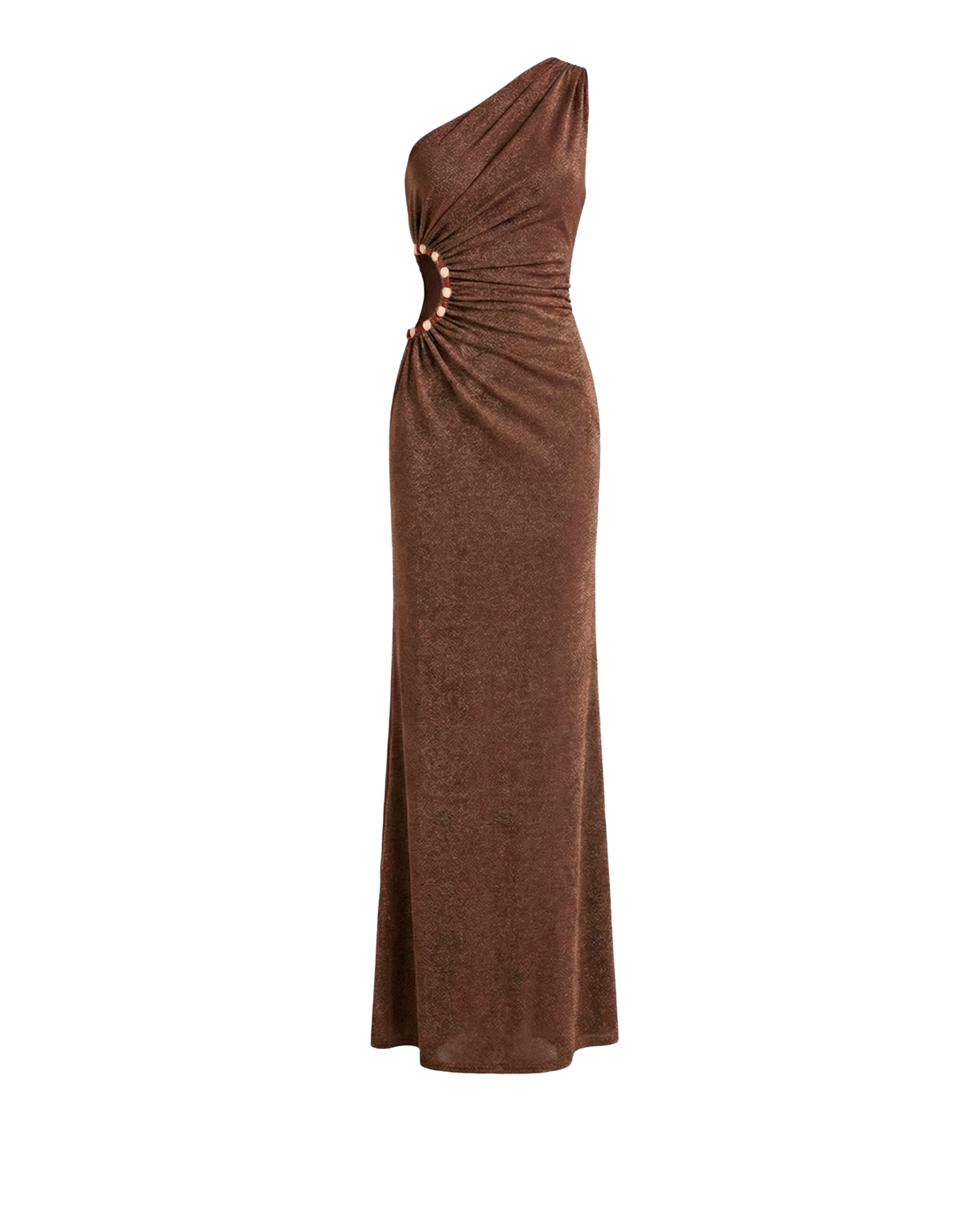 ROUSSEAU DRESS BRONZE UMBER BROWN
