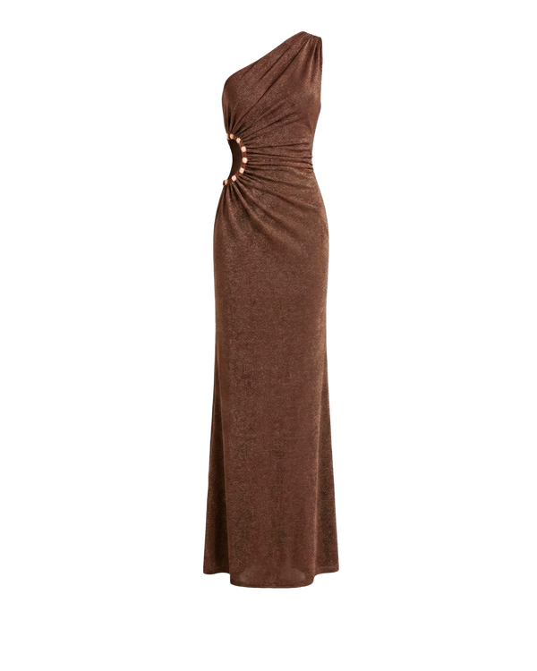 ROUSSEAU DRESS BRONZE UMBER BROWN
