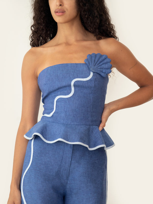 VAIANA TOP DEEP SEA BLUE