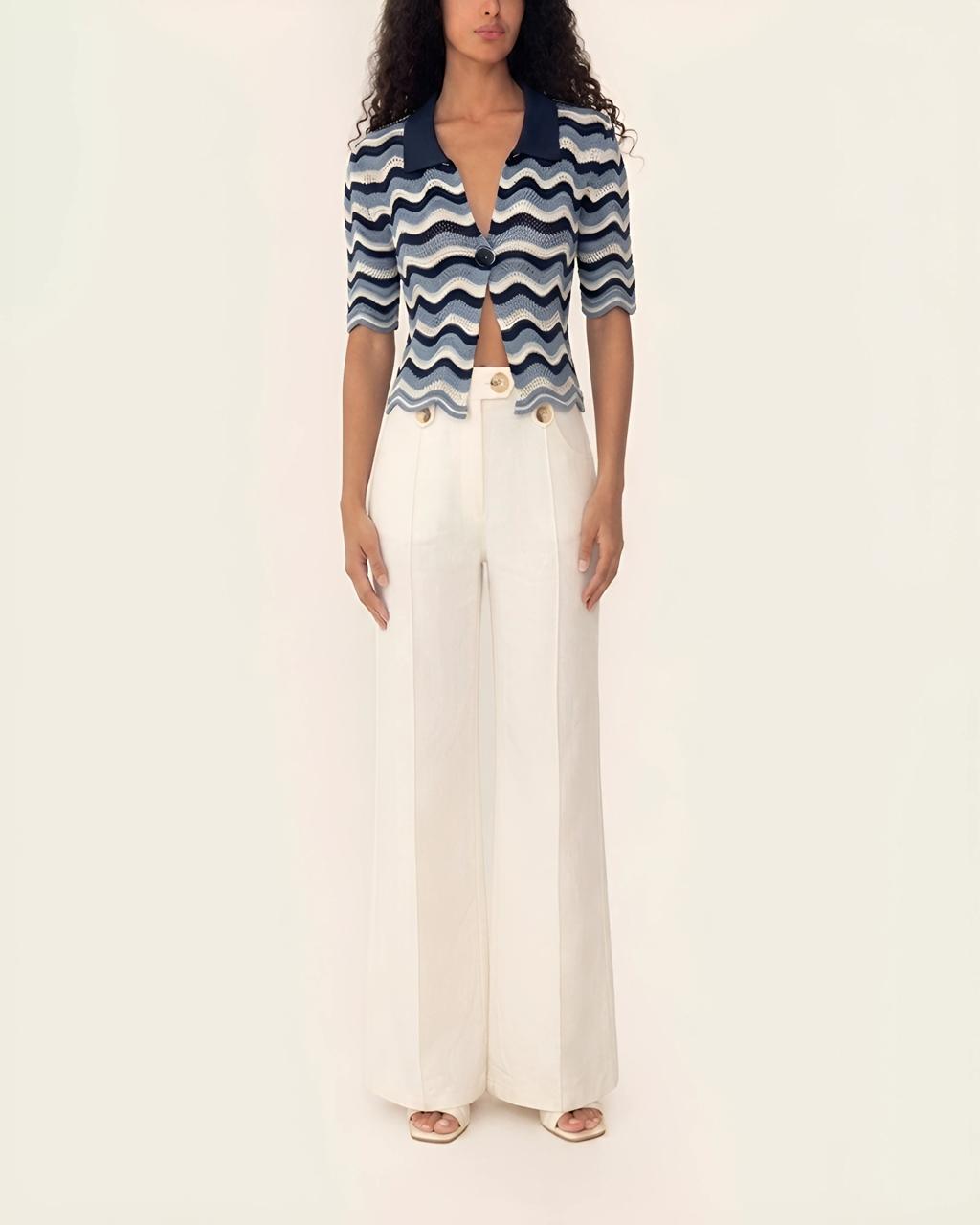 MARTINA TOP BLUE STRIPES