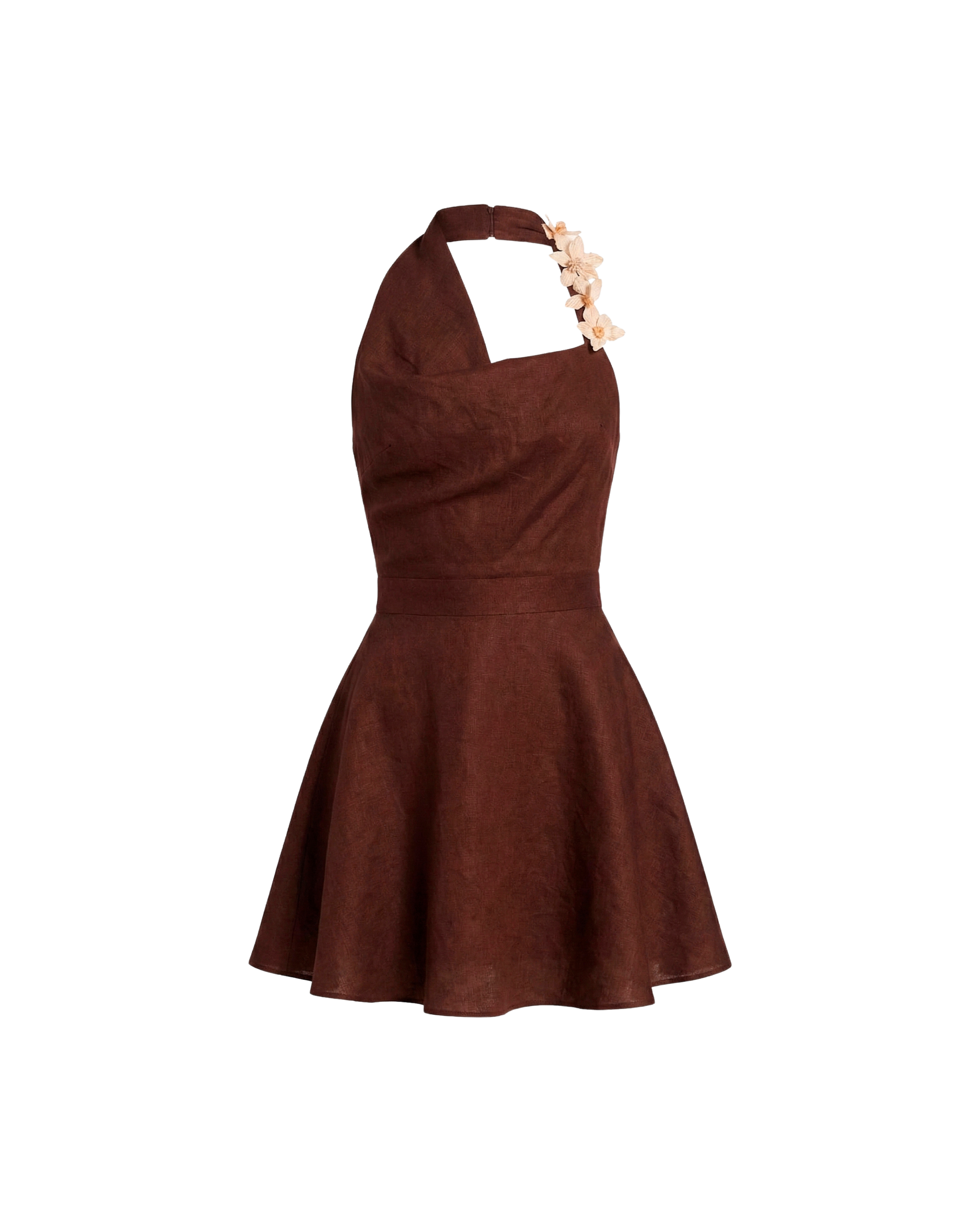 ZELDA DRESS UMBER BROWN